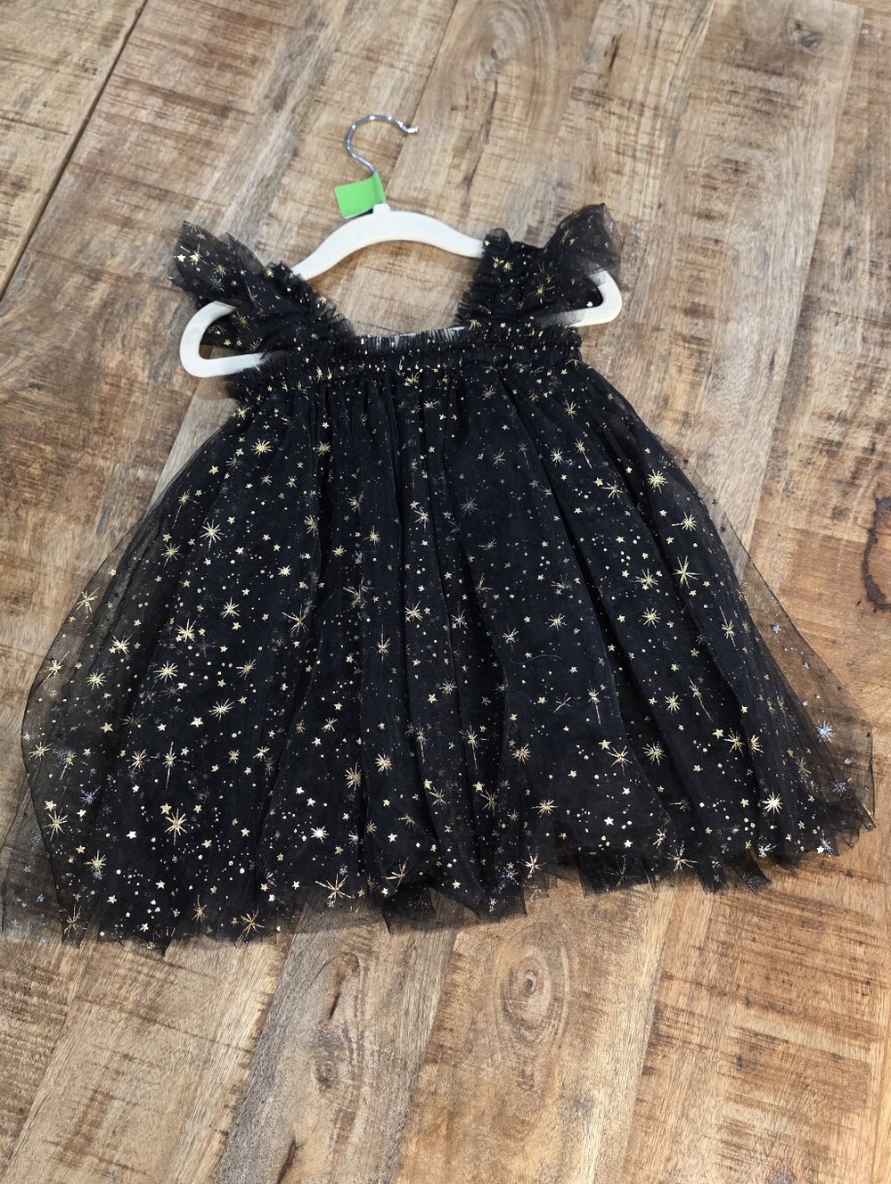 Black and Gold Star Tulle Dress
